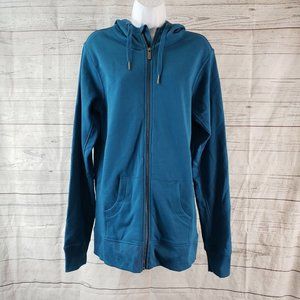 Ably Womens Full Zip Hoodie Sz 2XL Blue Filium Activated